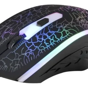 mouse gamer con cable de 1.5m con luces negro