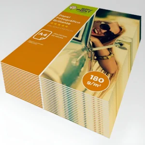 papel fotografico brillo glossy a4. 180 grs blanco